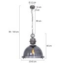 Hangl. 1-L E27 grey glass