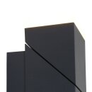 Buitenl. 2-L wand led rechth.2x6,5w