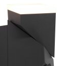 Buitenl. 2-L wand led rechth.2x6,5w