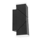 Buitenl. 2-L wand led rechth.2x6,5w