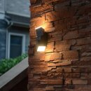 Buitenl. 2-L wand led rechth.2x6,5w