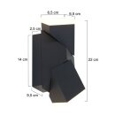 Buitenl. 2-L wand led rechth.2x6,5w