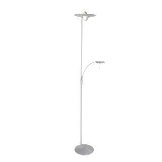LED-Deckenfluter mit Leseleuchte Nickel-matt CCT