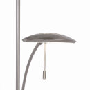 LED-Deckenfluter mit Leseleuchte Nickel-matt CCT