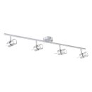 Steinhauer Strahlerleiste 4-Flammig GU10, 120cm Alu gebürstet 7904ST
