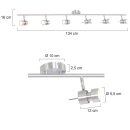 Plaf.6-l spot aluminium Led (7749st