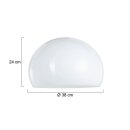 Plexi Bol Groter 38cm Wit