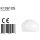 Plexi Bol Groter 38cm Wit