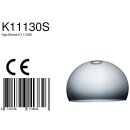 Plexi Bol Groter 38cm Grijs