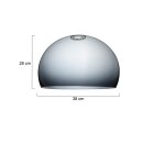 Plexi Bol Groter 38cm Grijs