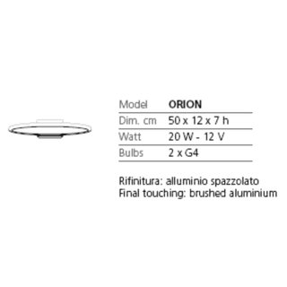 Wandleuchte/Bilderleuchte Orion Aluminium gebürstet 2x20Watt G4 (Ausstellungsstück)