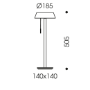Oligo Tischleuchte GLANCE / gerade / Zugdimmer, Up-/Downlight / Cashmere matt 45-883-10-51 Ausstellungsstück TOP