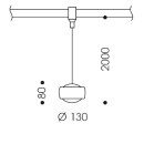 Oligo CHECK-IN System GRACE / HV LED / satin copper 23...