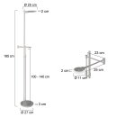 Steinhauer Turound LED Vloerl. 2-l. led knik transp.glas 2560ST