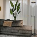 Steinhauer Turound LED Vloerl. 2-l. led knik grey glas 2663ZW