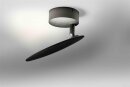 Lupia Wand-/Deckenleuchte Plate Schwarz 3125-1-55