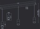 Holtkötter Pendelleuchte Aura P3 Schwarz 2023-3-55 / leer ohne Glas