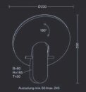 Holtkötter Wandleuchte Supernova WD +Dimmer / Platin 2141-1-62