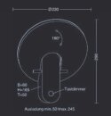 Holtkötter Wandleuchte Supernova WD +Dimmer / Aluminium matt 2141-1-79