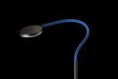 Holtkötter LED-Stehleuchte Flex S Schwarz / Blau, mit Tastdimmer 9920-1-553