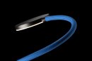 Holtkötter LED-Stehleuchte Flex S Schwarz / Blau, mit Tastdimmer 9920-1-553