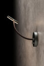 Holtkötter LED-Wandleuchte Flex W Schwarz / Grau, mit Drehdimmer 9922-1-554