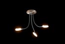 Holtkötter LED-Deckenleuchte Flex D3 Platin / Rot, dimmbar 9923-3-622