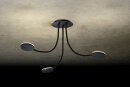 Holtkötter LED-Deckenleuchte Flex D3 Platin / Rot, dimmbar 9923-3-622