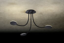 Holtkötter LED-Deckenleuchte Flex D3 Platin / Grau, dimmbar 9923-3-624