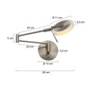 SteinhauerWandl. 1-l. led transp. glas
