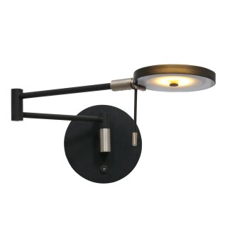 SteinhauerWandl. 1-l. led grey. glas