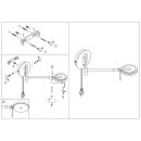 SteinhauerWandl. 1-l. led grey. glas