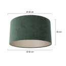 SteinhauerKap 40*40*20 Rnd Be27 velours green