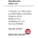 Bankamp LED-Wandleuchte Nurglas4282/1-07