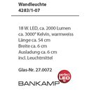 Bankamp LED-Wandleuchte Nurglas4283/1-07