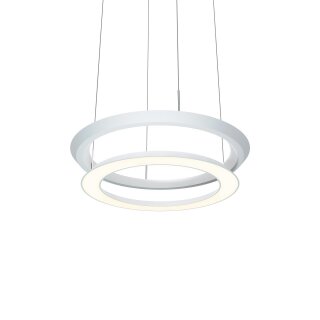 Oligo Ring- Pendelleuchte Yano, höhenverstellbar, Weiß matt / Weiß matt
