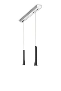Oligo Pendelleuchte Rio / 2 Flammig / Schwarz Matt 220-240v / 50-60hz / Led / 27