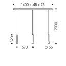 Oligo Pendelleuchte Rio / 3 Flammig / Pearl Silver 220-240v / 50-60hz / Led / 27