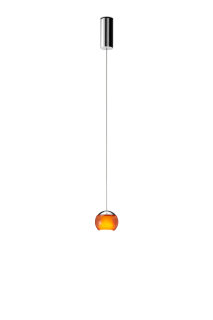 Oligo Pendelleuchte Balino 1-flammig LED / Chrom glänzend - Glas orange 42-880-14-05/29