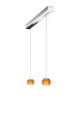 Oligo Pendelleuchte Balino 2-flammig LED / Chrom Matt - Glas gold 42-880-26-06/08