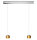 Oligo Pendelleuchte Balino 2-flammig LED / Chrom Matt - Glas gold 42-880-26-06/08