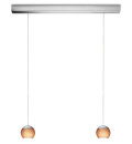 Oligo Pendelleuchte Balino 2-flammig LED / Chrom Glänzend - Glas orange 42-880-27-05/29