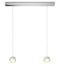 Oligo Pendelleuchte Balino 2-flammig LED / Chrom Glänzend - Glas orange 42-880-27-05/29