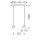 Oligo Pendelleuchte Balino 2-flammig LED / Chrom Glänzend - Glas orange 42-880-27-05/29