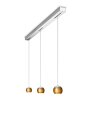 Oligo Pendelleuchte Balino 3-flammig LED / Chrom Glänzend - Glas orange 42-880-34-05/29