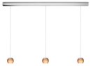 Oligo Pendelleuchte Balino 3-flammig LED / Chrom Glänzend - Glas orange 42-880-34-05/29