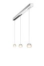 Oligo Pendelleuchte Balino 3-flammig LED / Chrom Glänzend - Glas orange 42-880-34-05/29