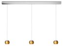 Oligo Pendelleuchte Balino 3-flammig LED / Chrom Glänzend - Glas orange 42-880-34-05/29