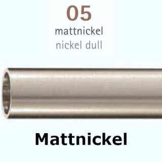 mattnickel / Glas Bleikristall satiniert weiß